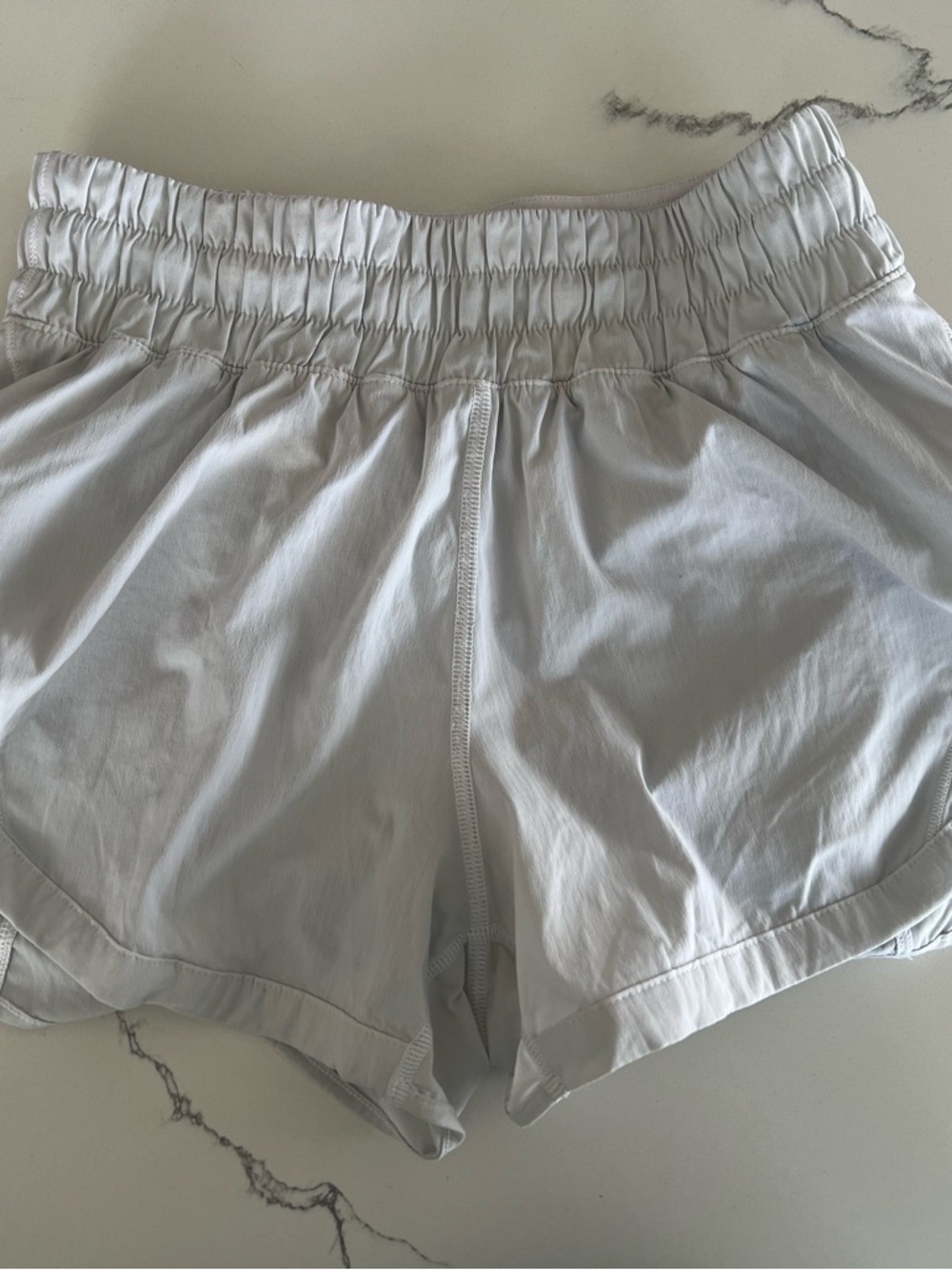 lululemon athletica Light Gray Elastic-Waist Athletic Shorts